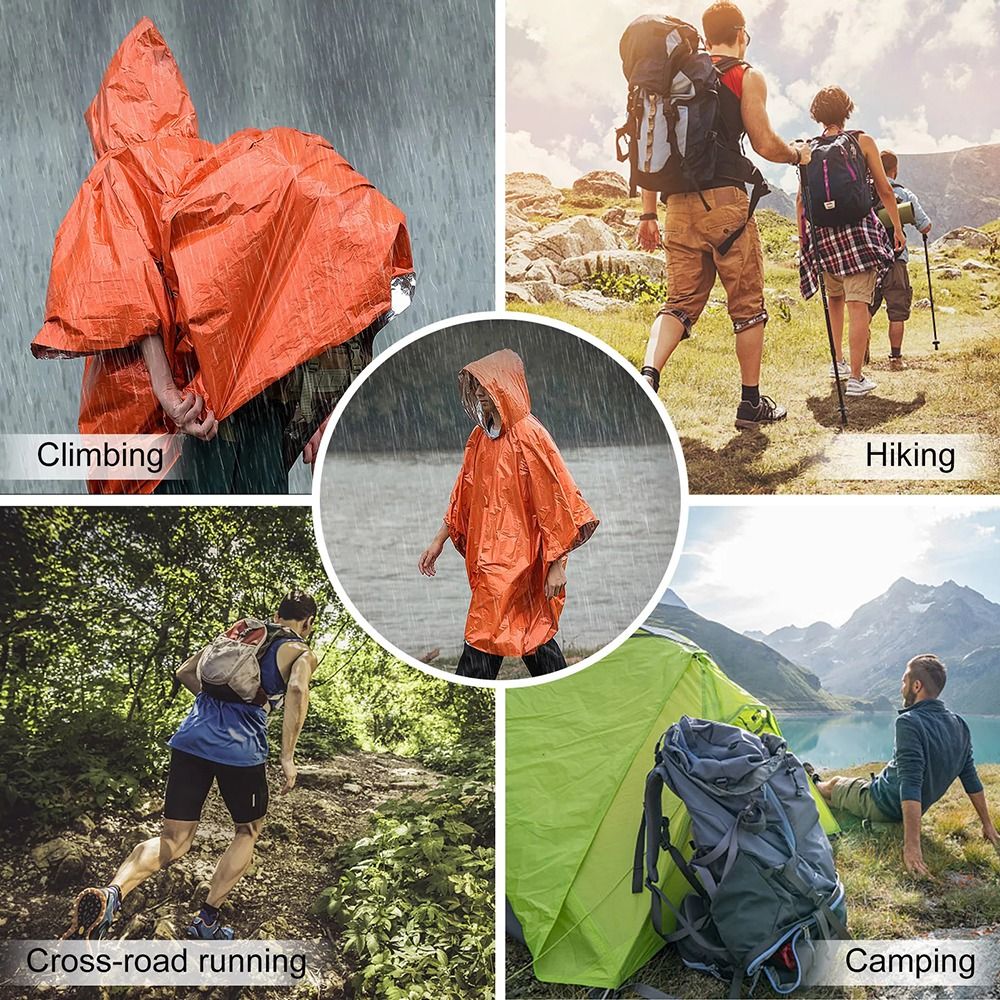 1 шт. Плащ-дождевик для походо – обзор и цена Emergency Poncho Rain